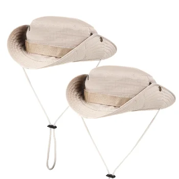 Шляпы-ведерки из 2 предметов, Модная Рыбацкая шляпа, шляпа из полиэстера, Аксессуары для одежды на открытом воздухе